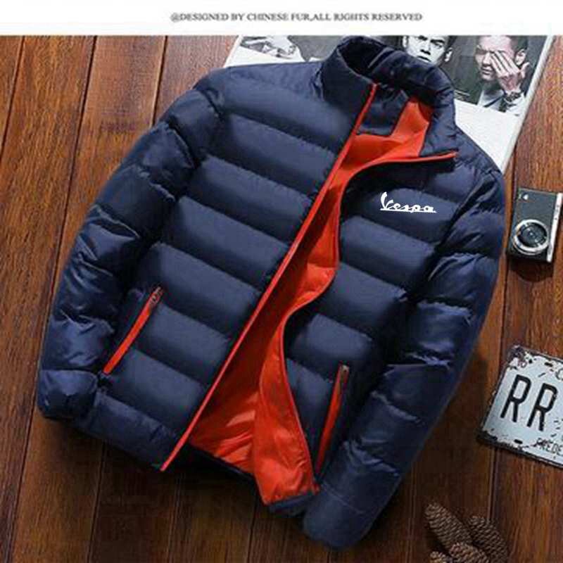 Winter autumn jacket men's warm jacket  thickened coat brand classic solid color fashion red men's large coat 2021 NEW