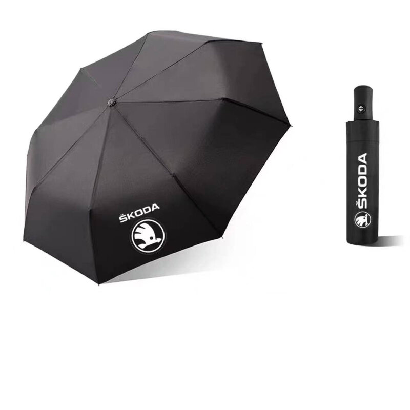 مظلة المحمولة لسكودا A7 8 اوكتافيا كودياق كاروك السريع فابيا مظلة أوتوماتيكية بالكامل المطر هدية المظلة السفر مظلة السيارة