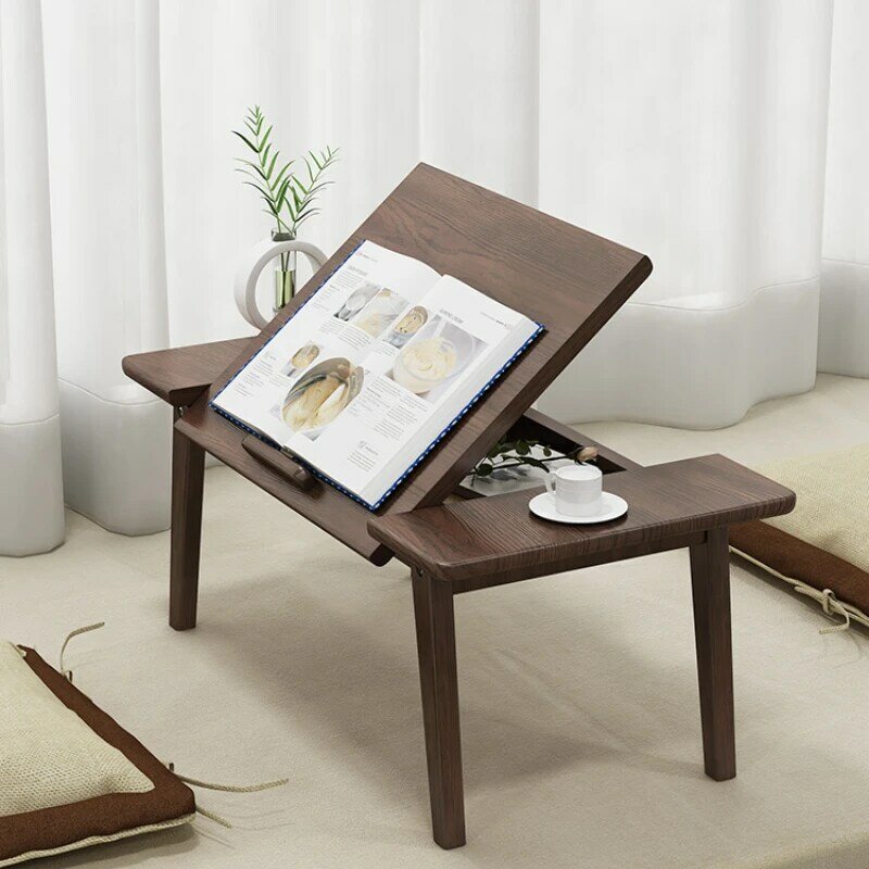 خليج نافذة صغيرة طاولة خشب متين قابلة للطي الطابق طاولة شاي تاتامي طاولة شاي النمط الياباني نافذة شرفة عتبة منخفضة الجدول كانغ