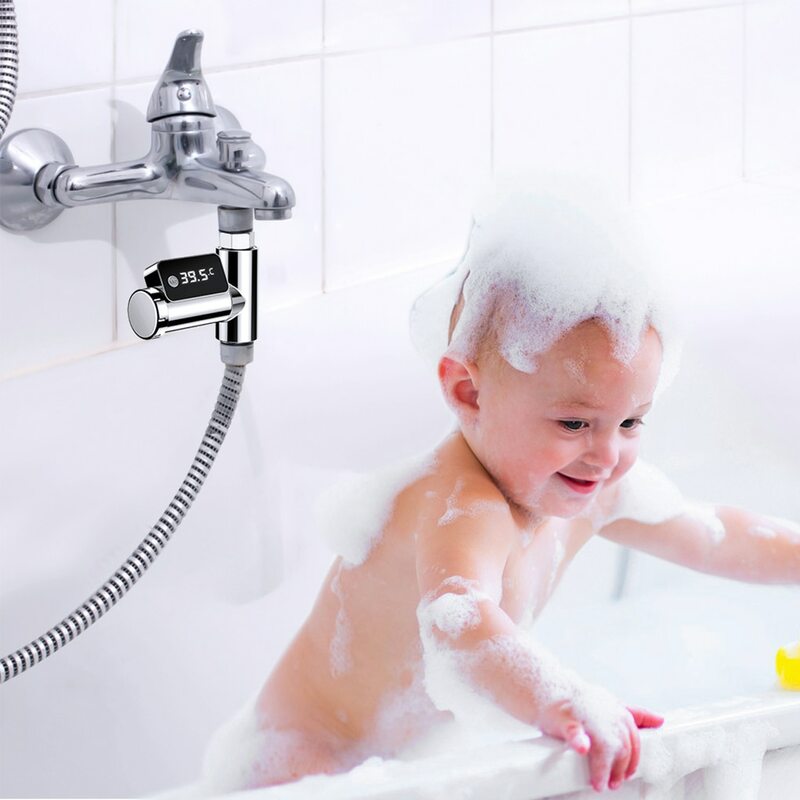 LED عرض مقياس حرارة الماء صنبور الإلكترونية مقياس حرارة الماء بشاشة LCD مضاد للماء الطفل آمنة هيث دش درجة الحرارة عرض أدوات الحمام المنزل