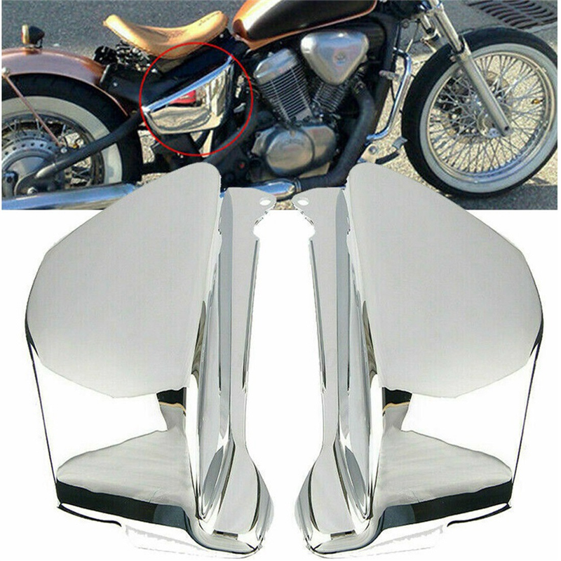 دراجة نارية الجانب البطارية يغطي الجانب البطارية هدية لاستبدال VF750 VF750C (الفضة) #4