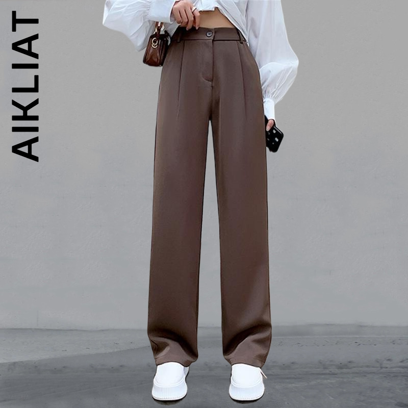 Aikliat Women Fashion Pants TrousersFloor-Length White Suits Pants Casual Bottoms Elastic Pants Women Leg Slim Clothes Female