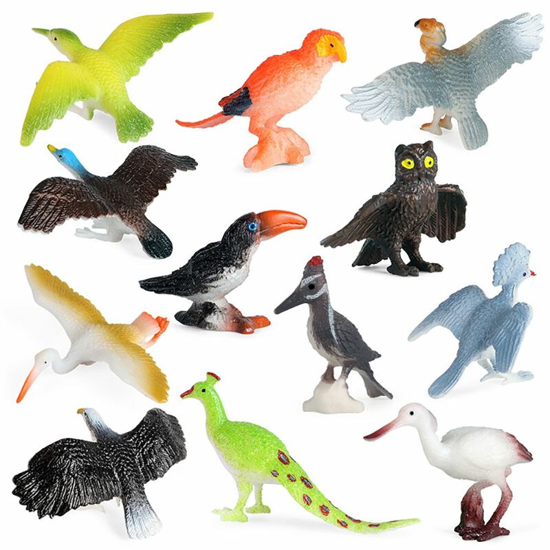 نماذج محاكاة الطيور تركيا طيور النحام الببغاء البومة البحر النسر النعامة الطيور نماذج بك عمل أرقام التماثيل الاطفال اللعب 2022 جديد #5