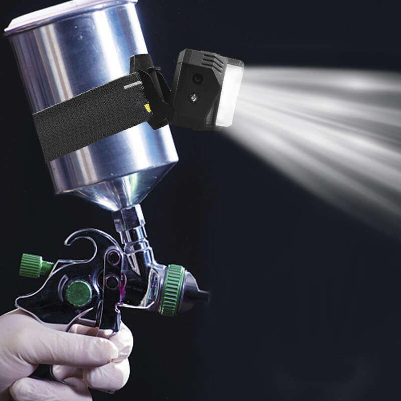 طلاء بندقية رش كشافات ضوء USB قابلة لإعادة الشحن سيارة الطلاء بندقية LED ضوء 4 وضع 45 درجة تعديل الجسم الطلاء البخاخ مرفق #2
