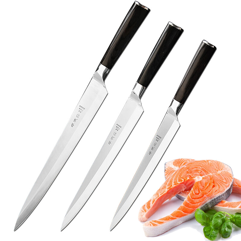 الفولاذ المقاوم للصدأ السوشي سكين سكين الطاهي سكينة للطبخ الأسماك فيليه سكين متعددة الوظائف سكين الساشيمي سكين الأسماك الخام