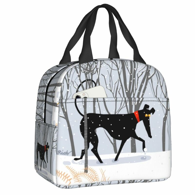 الشتاء كلب الحرارية معزول الغداء حقيبة المرأة السلوقي الكلب حقيبة غداء للأطفال مدرسة الأطفال تخزين عبوة طعام