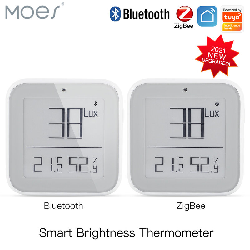 زيجبي الذكية سطوع ميزان الحرارة في الوقت الحقيقي ضوء حساس درجة الحرارة والرطوبة كاشف حساس مع تويا الذكية App