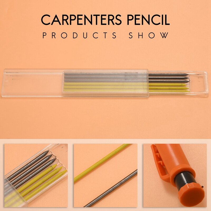 3 قطعة أقلام نجار البناء أقلام مع عبوات يؤدي الميكانيكية قلم رصاص المهندس المعماري أقلام Pica القلم الجاف لرسم علامة