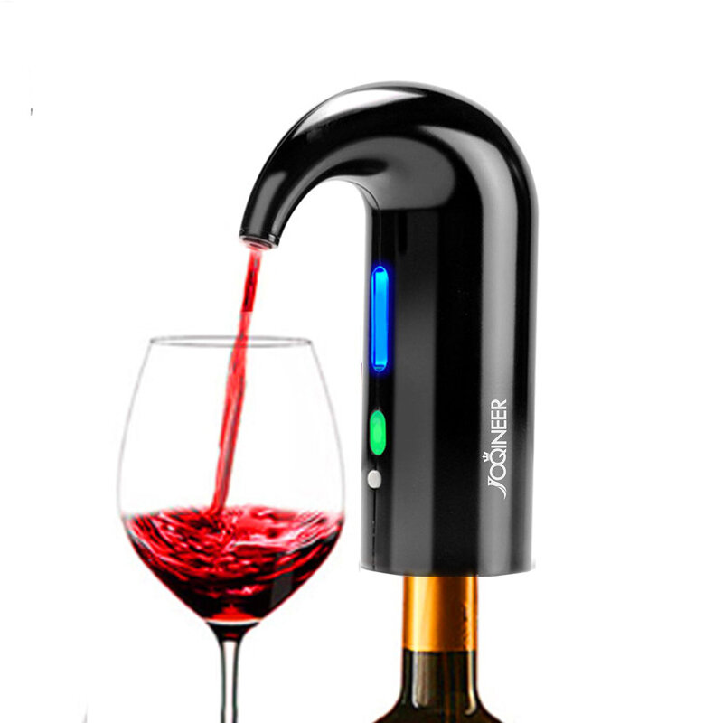 JOQINEER إناء نبيذ كهربائي قابل للشحن السريع Sobering التلقائي مهوية المدفق للنبيذ الأحمر الأبيض
