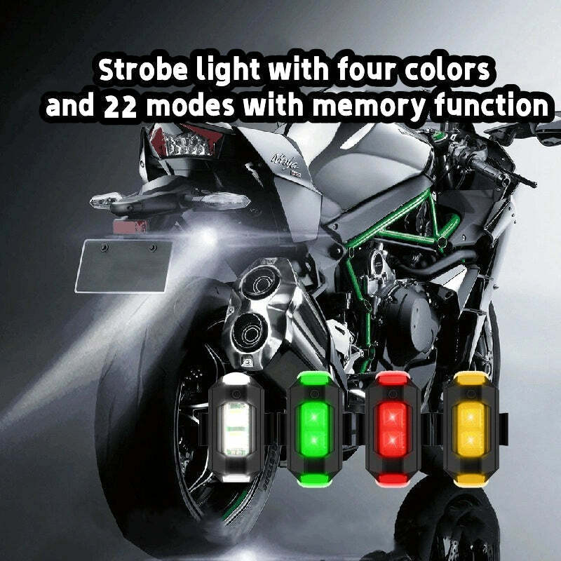 4 ألوان LED الطائرات ستروب أضواء USB شحن المضادة للتصادم دراجة الذيل نموذج ليلة تحلق إشارة صغيرة كشاف تحذيري وامض