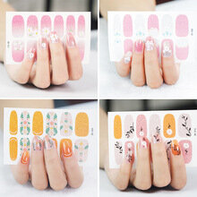 New Nail Patch Ins Wind Nail Sticker 14 Small Fresh Manicure Stickers Full Stickers Waterproof Fake Nails