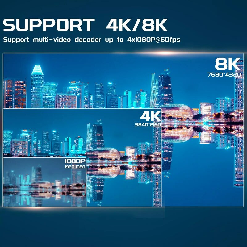 ترانسبيد X4 أندرويد 11 صندوق التلفزيون Amlogic S905X4 ثلاثية الأبعاد BT4.0 4G 32G 64G 128G سريع مزدوج واي فاي مشغل الوسائط 4K 8K مجموعة صندوق #6