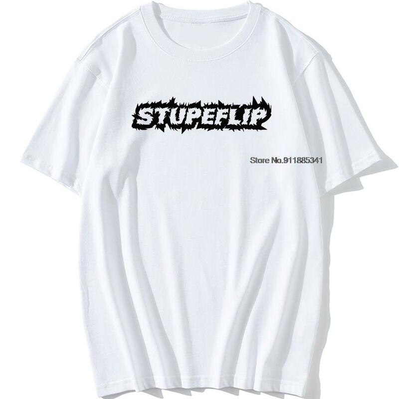 الرجال تي شيرت قميص أسود Stupeflip بلايز المرأة تي شيرت القطن التي شيرت الرجال الصيف موضة تي شيرت اليورو الحجم