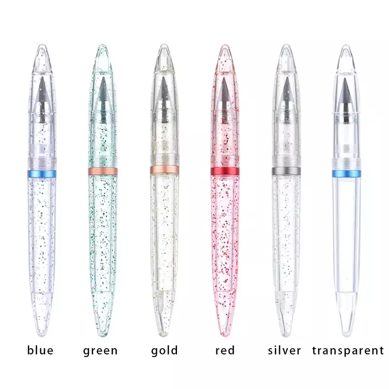 Unlimited Writing Inkless Pen HB Eternal Pencil Acrylic Codiaeum Penholder No Dirty Erasable Drawing Office School Supplies
