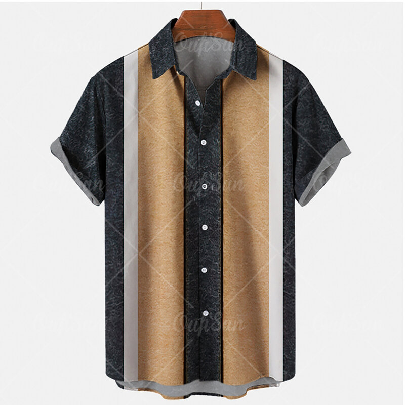 الصيف قميص للرجال هاواي قميص المتضخم المحملة Harajuku الرجال الملابس 2022 فضفاضة عادية للجنسين موضة Camisa الأوروبي حجم