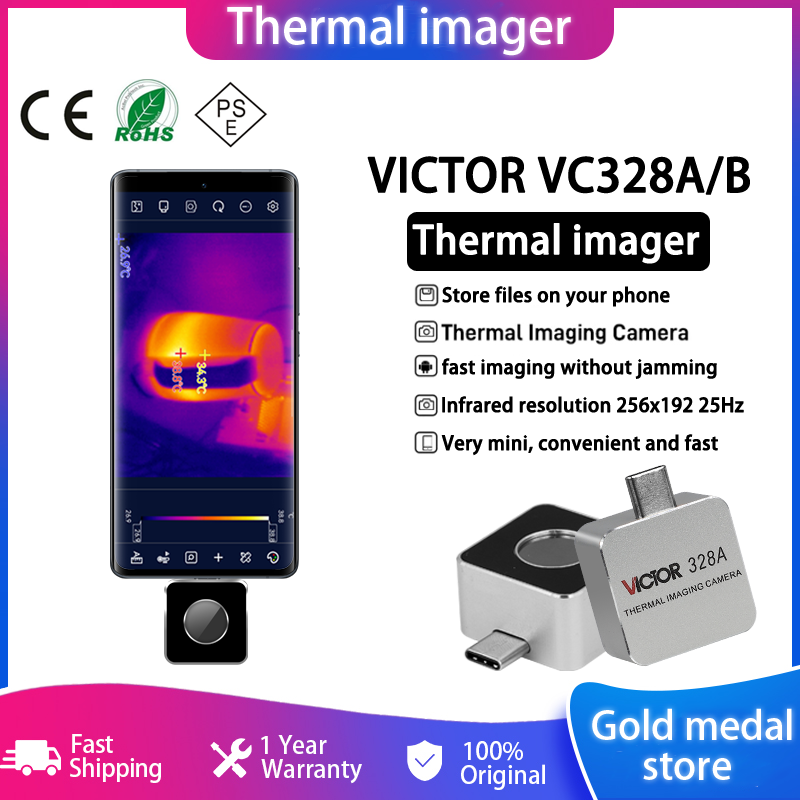 VIRTOR VC328A/328B كاميرا الأشعة تحت الحمراء القرار 256x192 25Hz PCB خطأ التشخيص كشف إصلاح تصوير الحرارية للهاتف أندرويد