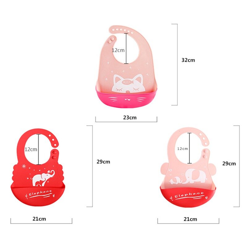 Silicone Saliva Towel Baby Three-dimensional Disposable Food Pocket Children's Saliva Pocket Baby Saliva Pocket Kids