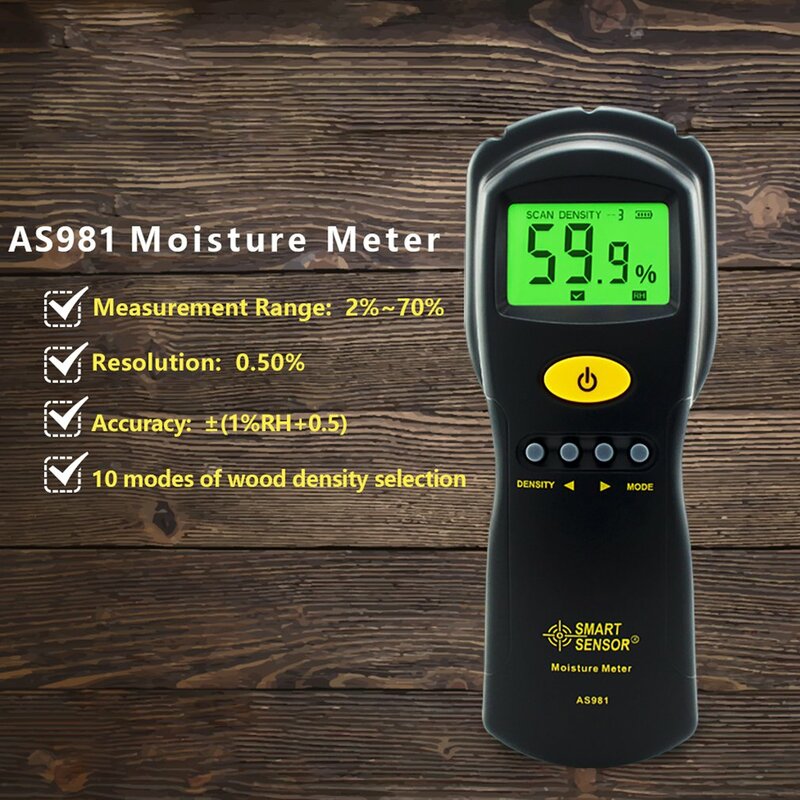الرطوبة الرطوبة الرقمية الخشب كرتون الميكروويف قياس سريع شاشة الكريستال السائل مقياس الرطوبة #3
