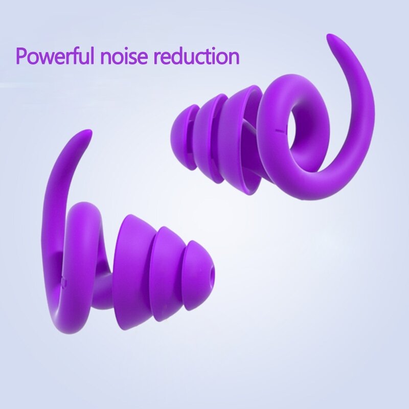 الحد من الضوضاء سدادات سيليكون مكافحة الضوضاء سماع حماية سدادات الأذن عزل الضوضاء للنوم في سهولة العمل الأذن التوصيل H8WD