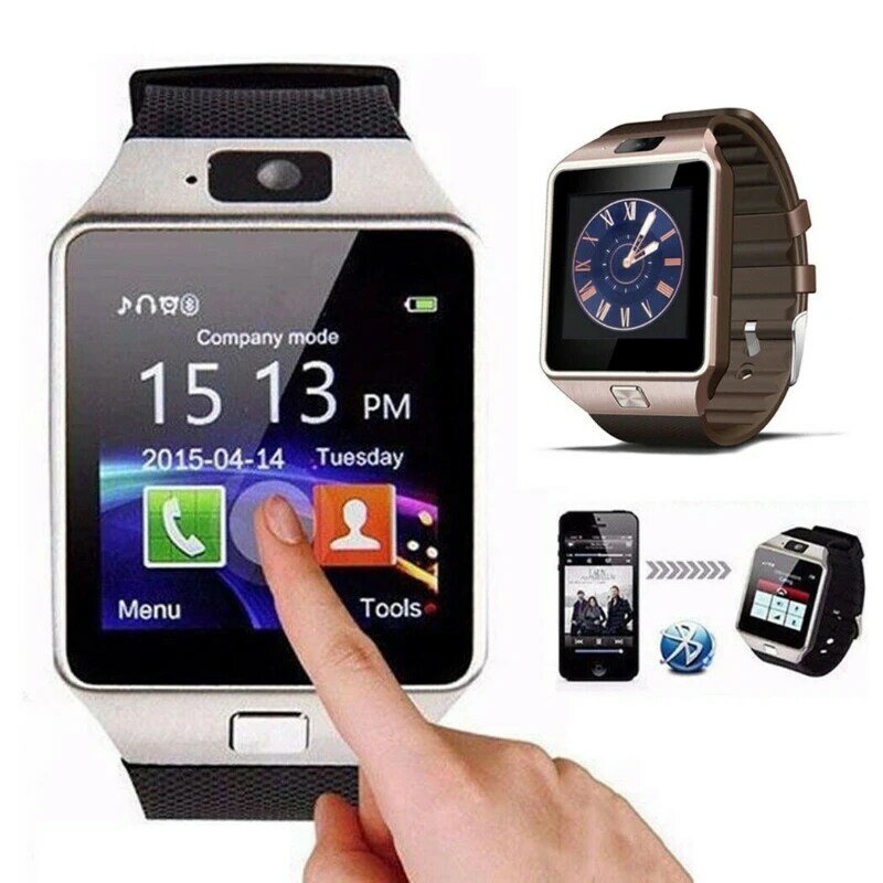 ساعة ذكيّة بشاشة لمس رقمية DZ09 Q18 سوار كاميرا بلوتوث ساعة يد SIM بطاقة Smartwatch Ios أندرويد هاتف دعم