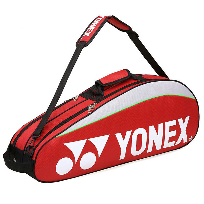 حقيبة يونيكس 3 الأصلية لرياضة تنس الريشة مع مقصورة أحذية تنس اسكواش وريشة للتنس حقيبة رياضية للرجال والنساء