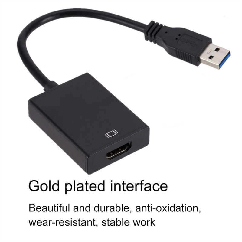 USB 3.0 إلى HDMI-متوافق محول متعدد عرض الرسم محول HD 1080P لأجهزة الكمبيوتر المحمول العارض HDTV LCD سائق حر كابل #4