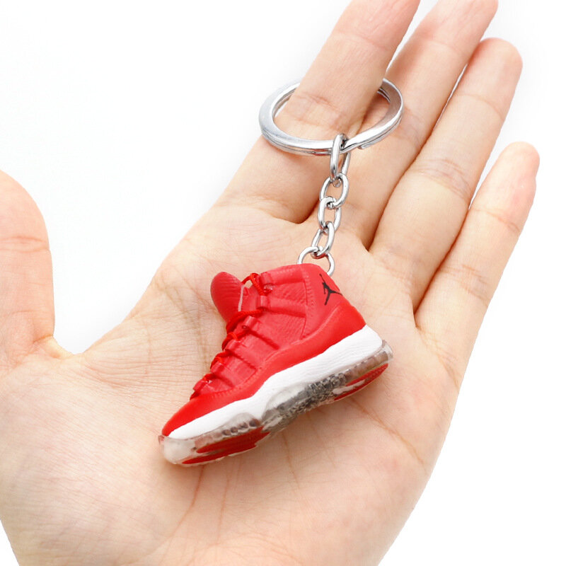Fshion الإبداعية ثلاثية الأبعاد حذاء رياضة حذاء المفاتيح حذاء رياضة قلادة الرجال سيارة مفتاح نموذج رائعة حذاء كرة السلة على ظهره هدية