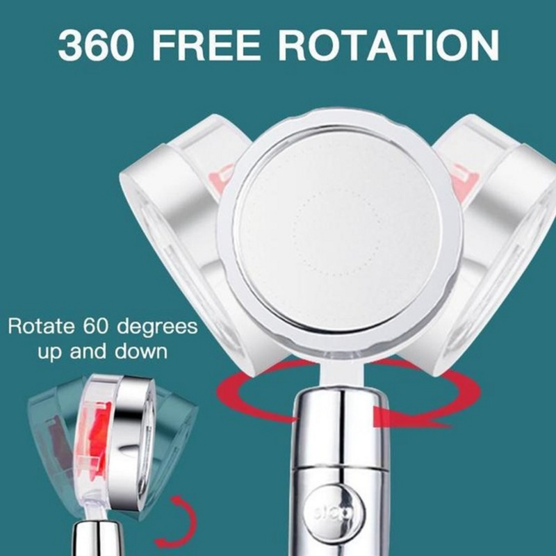 High Pressure Water Saving Spray Shower Head Shower Head Fan Bath Hand-held Pressurized Massage Shower Head 360 Rotated