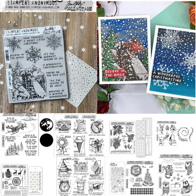 2022 عيد الميلاد سانتا ندفة الثلج جديد واضح Stamps المعادن قطع يموت Stencil سكرابوكينغ بطاقة الصور tmلوحة الزخرفية Craft بها بنفسك الحرفية