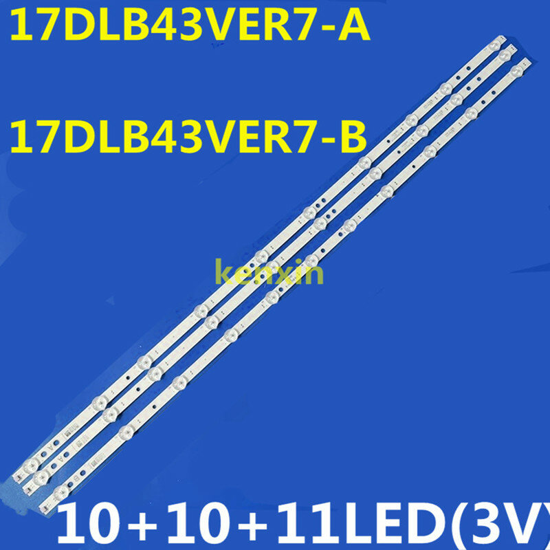 LED الخلفية بار ل LUXER LUX0143008 17DLB43VER7-A B TX-43HX580B 43U2063DB JVC LT-43VU3900 LT-43CF890 E43UHDHDRS3Q 43has6150u