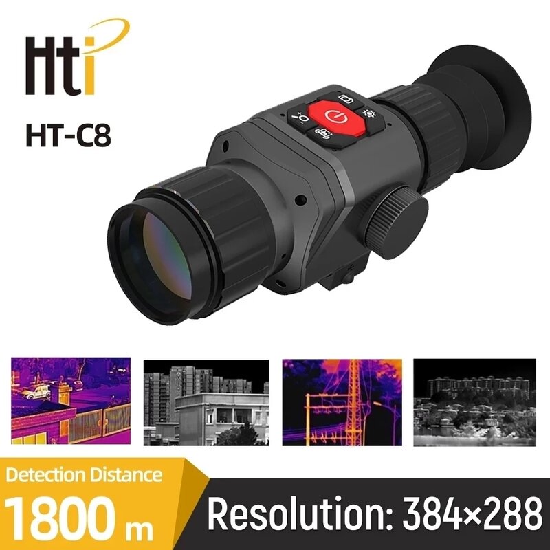 Hti التصوير الحراري للصيد HT-C8 الأشعة تحت الحمراء للرؤية الليلية تهدف في الهواء الطلق قابل للتعديل التركيز وضوح الكاميرا الحرارية عدسة الأشعة ...