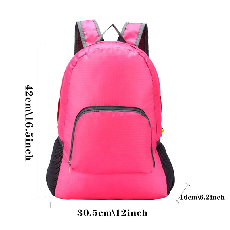 Unisex Lightweight Outdoor Backpack Portable Foldable Camping Hiking Travel Daypack Leisure Leopard Print Sport Bag Pink Bagpack #2
