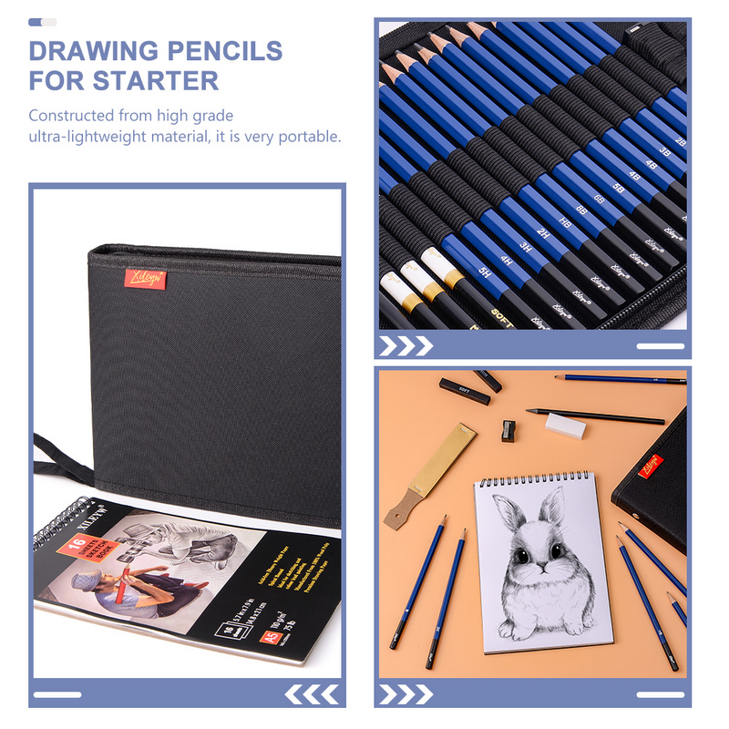 1 Set of Sketch Art Supplies Kids Drawing Pencils Sketching Painting Art Pencils