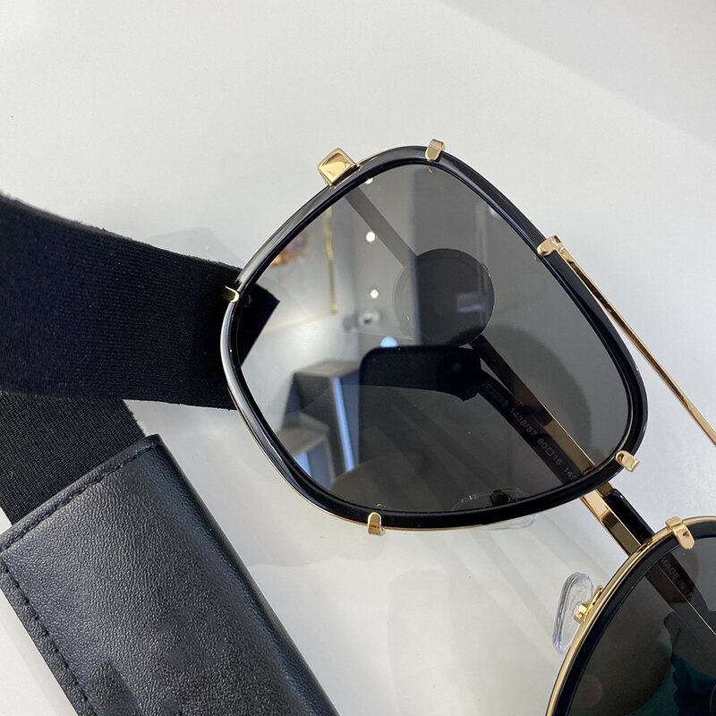 الطيار النظارات الشمسية النساء الفاخرة العلامة التجارية 2022 موضة إطار كبير شخصية خمر العلجوم على شكل نظارات مصمم ظلال Uv400 Ve2233
