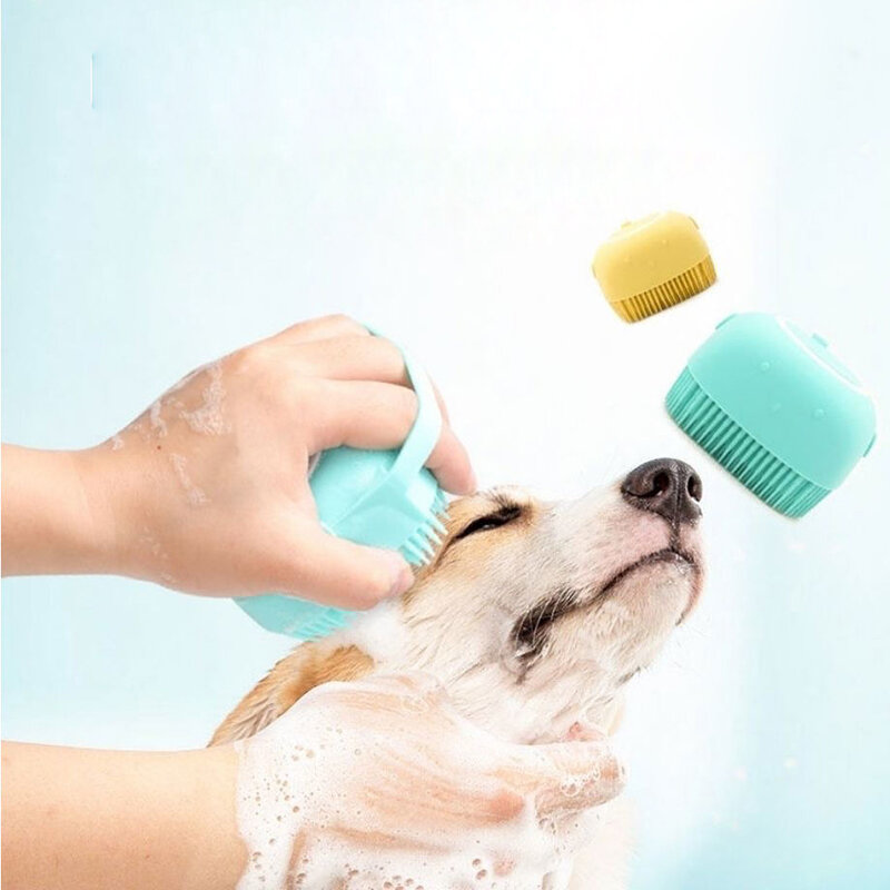 Mini Silicone Cat Dog Cleaning Tool Pet Bath Brush Teddy Golden Hair Shower Gel Foamer Portable Small Size Dog Supplies #4
