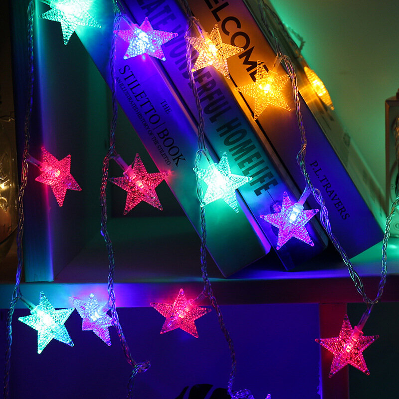 الجنية أضواء جارلاند Led أضواء ستار سلسلة ضوء لعيد الميلاد زينة للمنزل بطارية تعمل بالطاقة جارلاند السنة الجديدة 2022 ديكور