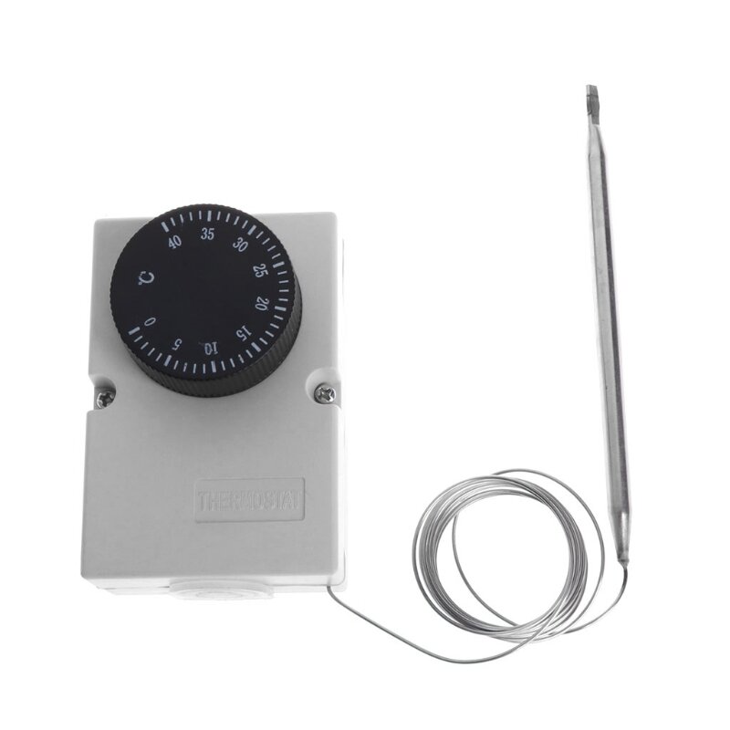 120mm/ 4.72" Probe Thermostat Controller Plastic Temperature Switch AC220V 0-40℃ Easy Installation Fitting for Oven #1