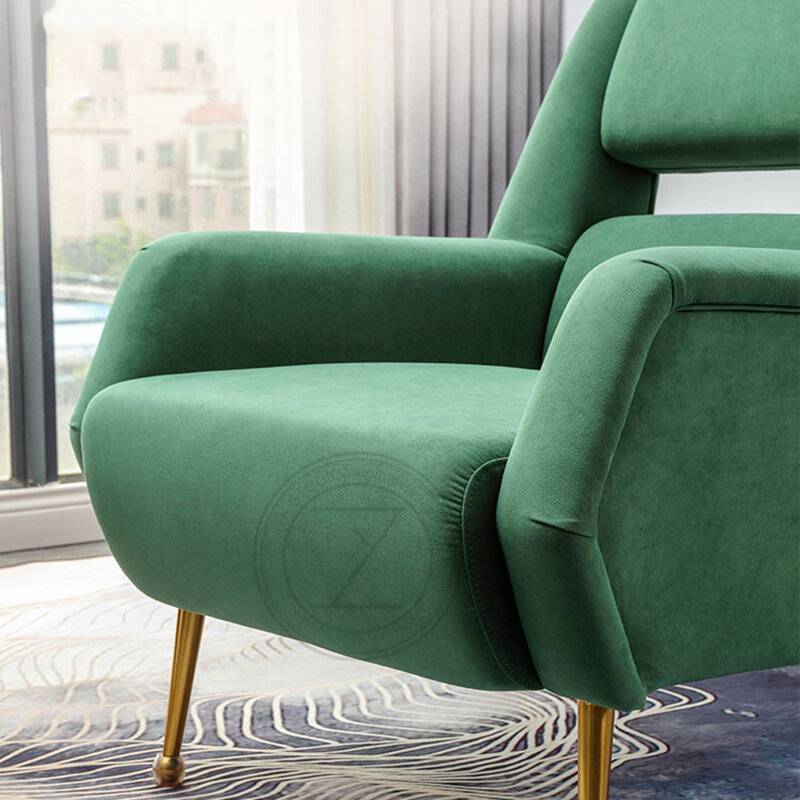 Loveseat SOFA Light luxury post-modern single small sofa designer model room modern new leisure fabric sofa chair