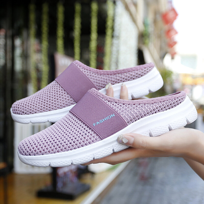 Women Flats Casual Shoes Mesh Breathable Sneakers 2022 New Summer Beach Breathable Outdoor Sandals Loafer Shoes Zapatos De Muje #2