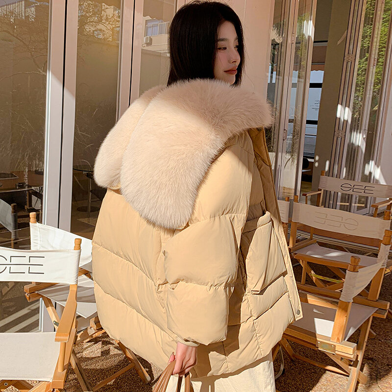 Angel Wings Fox Fur Young Down Jacket Pie Overcome Coat Woman 2022 Winter New Young Model