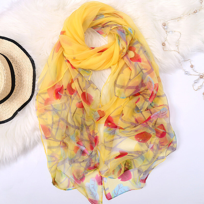 GRAY22 Seaside scarf shawl female sunscreen beach silk scarf spring and autumn scarf