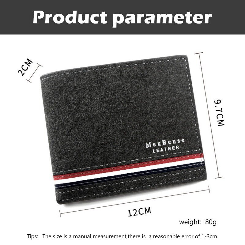 Men Wallet Leather Business Foldable Wallet Luxury Billfold Slim Cowhide Credit Card Holder Inserts Coin Purses 2022 Men's Purse