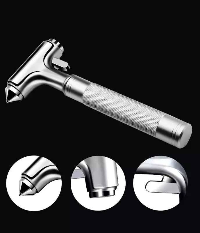 Defensive Safety Hammer Portable Metal Broken Window Fire Control Simple Vehicle Used Stainless Steel Emergency Escape Hammer