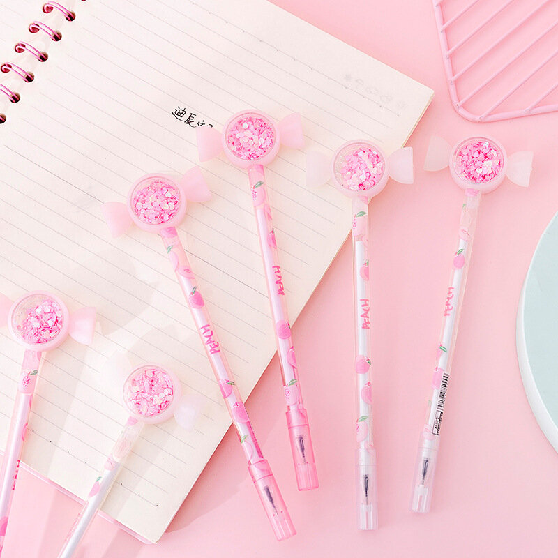 South Korea instagram girl heart glitter candy neutropencute creative little fairy marker pen student exam Roller ball pen