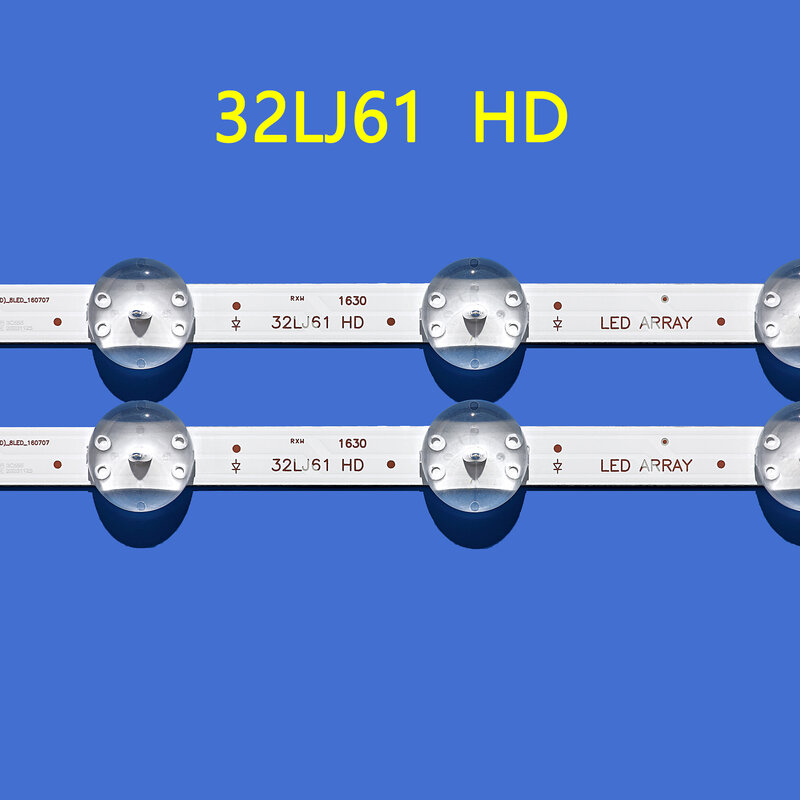 2 piezas ، 8 المصابيح 600 مللي متر LED إلى الوراء الفقرة LG 32LJ510U 32lg519u SSC_32LJ61_HD S SSC_32LJ61_HD_8LED_REV03_170224