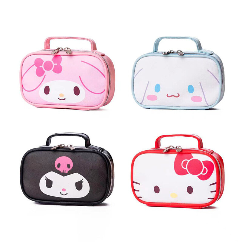 Sanrio anime character cute cartoon my melody kt cat kuromi wallet hand wash bag stationery storage bag cosmetic bag girl gift #1