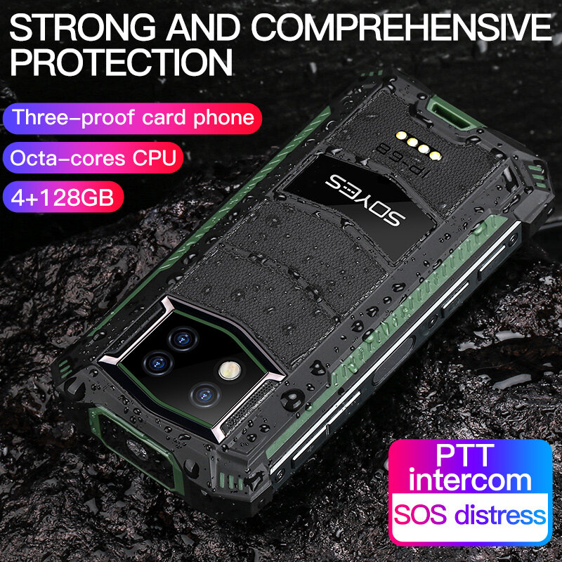 الأصلي SOYES S10 ماكس مقفلة الهاتف الذكي المصغر ثماني النواة 4GB 128GB أندرويد 10.0 IP68 مقاوم للماء المزدوج سيم هاتف محمول وعر