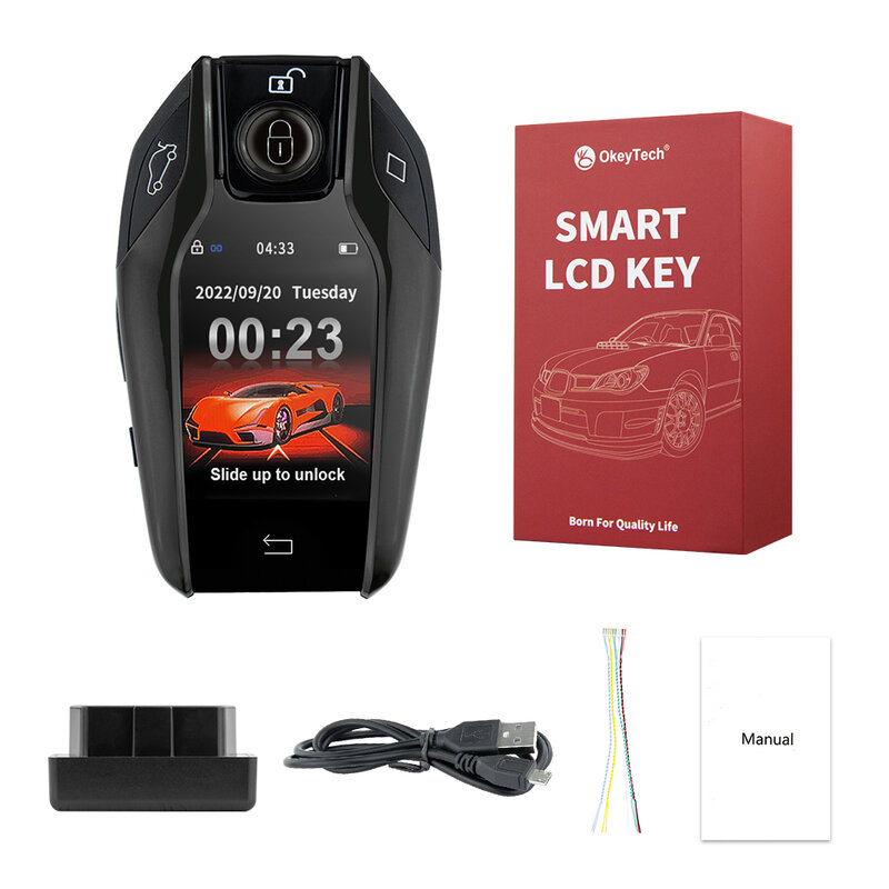 متعدد اللغات TK800 مفتاح ذكي تعديل بوتيك العالمي مفتاح السيارة عن بعد لشركة هيونداي/أودي/فورد لسيارات BMW لبنز الذكية LCD مفتاح