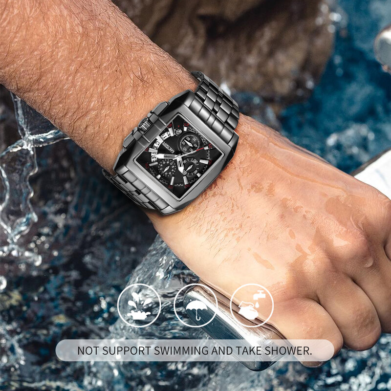 MEGIR جديد توربيون تصميم ساعة كوارتز رجالية موضة متعددة الوظائف جلدية مقاوم للماء ساعات جوفاء Relogio Masculino