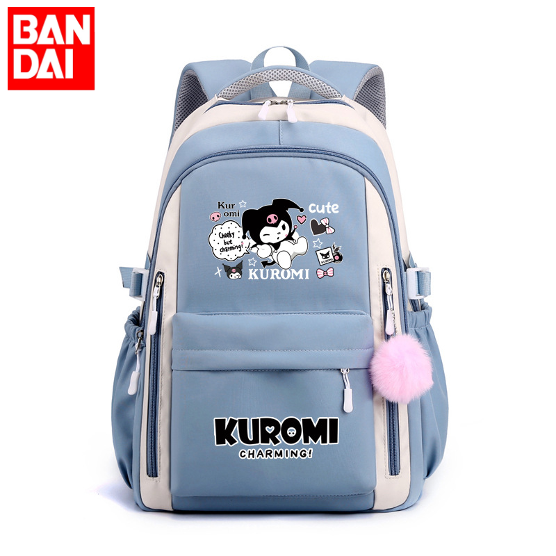 Kuromi ميلودي المشتركة الطرفية على ظهره الإناث اليابانية لطيف طلاب المدارس الابتدائية صغار المدارس الثانوية حقيبة مدرسية ذات سعة كبيرة